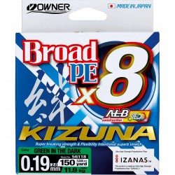 Plecionka Owner Kizuna Broad PE 8X Green 0,13mm ZO-PKG013